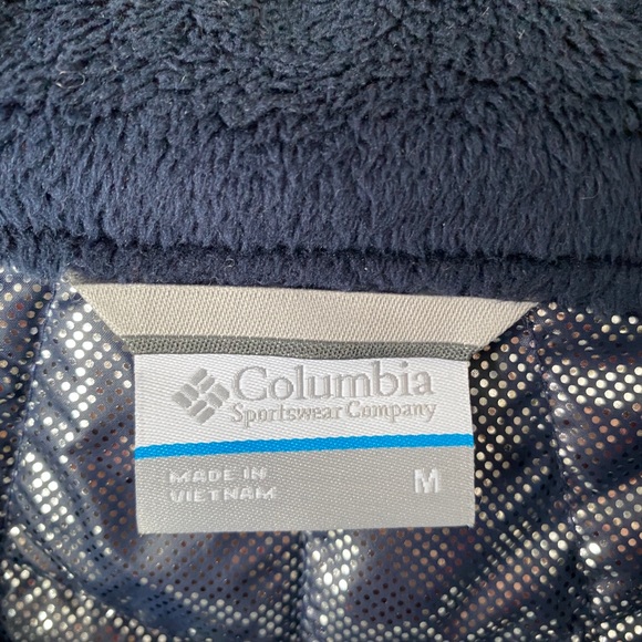 Women’s Navy Colombia Winter Coat, size M, fleece lined, almost new condition - Picture 4 of 6
